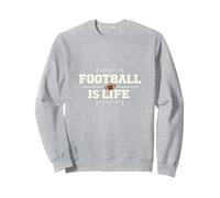 Repetir el fútbol Comer Dormir: Mantra del Estilo de Vida de Gridiron Sudadera, Unisex para Adultos, Gris Jaspeado, M