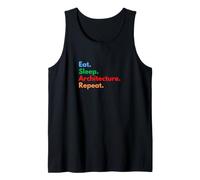 Repetir la Arquitectura de Eat Sleep para arquitectos y Amantes Camiseta sin Mangas