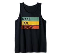 Repetir las vacaciones de verano de Wake Tan, viajes retro a la playa Camiseta sin Mangas