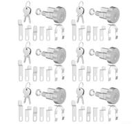 RepFor - Cordones para cerradura de montaje Ly para L-1172C MaiFor Lbox y armario que contiene CyFor Linder dos llaves, cinco pestañas y una tuerca (6 juegos)