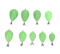 Repirefinem 9pcs Fish Luminal Float PP Huevo en forma de huevo Ayuda a Pescado Float Accesorios de pesca de cebo Casting Bait para pesca nocturna para pescadores