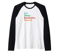 Repite la economía del sueño para economistas y Estudiantes de Econ Camiseta Manga Raglan