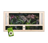 REPITERRA Terrario para reptiles y anfibios, terrario de madera con ventilación frontal, 100 x 40 x 40 cm