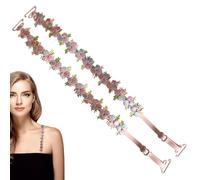 Replacement Bra Straps - Adjustable Bands, Four Piece Exchangeable Upper Garments for Functionality, Decorated Vine Motifs, Accessories, Apparel Components for Everyday Use, Personal Wear, and Style