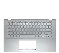 Replacement Carcasa Superior para computadora portátil C Shell & Teclado para For ASUS For VivoBook 14 X412DA X412DK X412FA X412FJ X412FL X412UA X412UB X412UF Plata Edición en inglés de EE. UU.