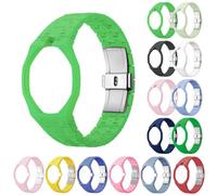 Replacement Ceramic Watch Strap for Swatch x Royal Pop | Integrated Bumper Case & Link Bracelet, Lightweight Shockproof Wristband for All-Day Comfort