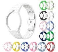 Replacement Ceramic Watch Strap for Swatch x Royal Pop | Integrated Bumper Case & Link Bracelet, Lightweight Shockproof Wristband for All-Day Comfort