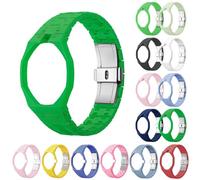 Replacement Ceramic Watch Strap for Swatch x Royal Pop | Integrated Bumper Case & Link Bracelet, Lightweight Shockproof Wristband for All-Day Comfort