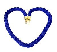 Replacement Commercial Rope Safety Barriers with Gold Hooks,Multi-Color Optional Stanchion Hemp Rope for Business, for Restaurants/Hotels/Cinemas(Blue,1.5m/5ft/59inch)
