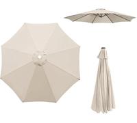 Replacement Garden Parasol Canopy Cover - Waterproof Outdoor Sunshade for 2.5M 2.7M 3.0M Umbrellas 6/8 Arm Durable Fabric for Patio & Terrace