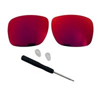 Replacement Lens fit Oakley Holbrook Metal OO4123 Sunglass-Anti-Scratch|Impact-Resistant|Perfectly Fit(2.0MM-Dark Red-No Polarized)