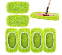Replacement Mop Pads - Machine Washable Reusable 6 Pieces | Floor Cleaning Pads For Mopping For Hardwood Laminate Stone Concrete Tile Apartment Living Room Bedroom