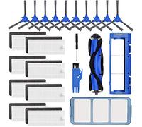 Replacement Parts Accessories Kit for Eufy RoboVac 11S, 15C, 30, 30C, 12, 35C Vacuum Filters, 10 Side Brushes, 8 Filter, 1 Pre Filter, 1 Roller Brush Guard