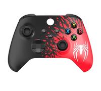 Replacement Shell for Xbox Series X and S Controller, ABS Front Shell Hard Shell Cover Plate, Custom DIY Faceplate with Installation Tools-black red