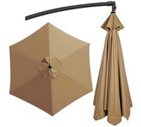 Replacement Sun Umbrella Canopy for 200/270/300cm Round Umbrellas - UV50+ Waterproof Washable Cover Perfect for Outdoor Patio Garden Beach - 6/8 Arm Compatibility