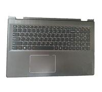 Replacement Teclado del Ordenador portátil & cáscara Dura C Caparazón & Touchpad para For Lenovo Edge2-15 Edge2-1580 con Teclado Negro con luz de Fondo Versión en inglés de EE. UU.