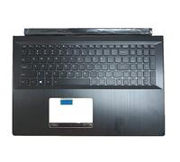 Replacement Teclado del Ordenador portátil & Negro cáscara Dura C Caparazón para For Lenovo para For para For Flex 2-Pro-15 Negro Versión en inglés de EE. UU. con luz de Fondo