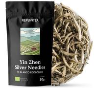 REPLANTEA Té Blanco Yin Zhen Silver Needles Ecológico 50g | Exclusivos Brotes de Té | Cosecha Imperial de Fujian | Sabor Sutil y Delicado a Granel