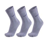 REPLAY C100632-002-N165 Calcetines casual, con logo (3 pares) Socks Unisex GREY MEL./DARK BLUE Tamaño 39/42