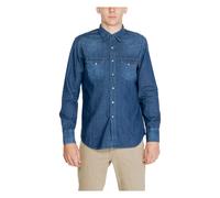Replay - Camisa Azul Lisa de Manga Larga - Shirts - Hombre - Azul - M -
