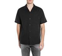 Replay Camisa de Hombre Manga Corta, Negro 098 (Negro), XL