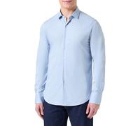 Replay Camisa de Manga Larga para Hombre de Mezcla de algodón, 905 Azure, M