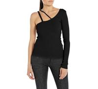 Replay Camisa de manga larga para mujer, top asimétrico, negro (Black 098), XS