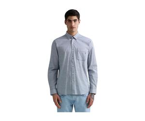 Replay- Camisa Dobby de Algodón M4148 Comfort- Shirts- Hombre- Azul- M- Camisa Dobby de Algodón M4148 Comfort