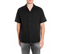 Replay Camisa para Hombre Manga Corta, Negro 098 (Negro), S