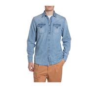 Replay - Camisa vaquera de corte regular - Shirts - Hombre - Azul - L -
