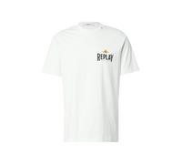 REPLAY Camiseta azul claro / curry / negro / blanco, Talla XL