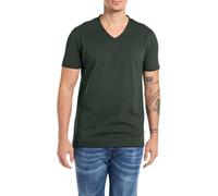 Replay Camiseta básica de algodón de Corte Regular para Hombre, 135 Bottle Green, M