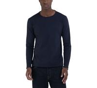 Replay Camiseta básica de Manga Larga para Hombre, Corte Regular con Cuello Redondo, 067 Night Blue, XS