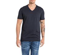 Replay Camiseta básica para Hombre, Corte Regular, Cuello en V, 067 Night Blue, M