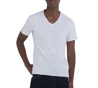 Replay Camiseta básica para Hombre, Corte Regular, Cuello en V, Blanco (001 White), L