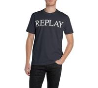 Replay Camiseta básica para Hombre Cuello Redondo Manga Corta, 067 Night Blue, S