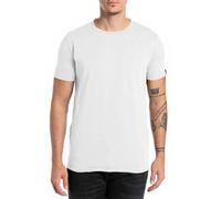 Replay Camiseta básica para Hombre de Corte Regular con Cuello Redondo, Blanco (001 White), XL