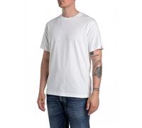 Replay Camiseta de algodón de Corte Regular para Hombre, 011 Natural White, S