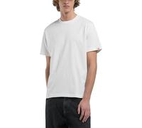 Replay Camiseta de algodón de Corte Regular para Hombre, 011 Natural White, XL