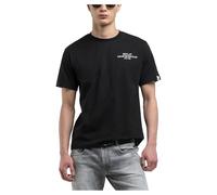 Replay Camiseta de algodón de Corte Regular para Hombre, 098 Negro., XXL