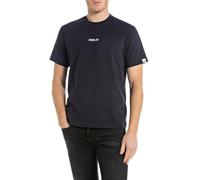 Replay Camiseta de algodón de Corte Regular para Hombre, 970 Dark Navy, XS