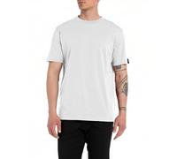 Replay Camiseta de algodón de manga corta para hombre, blanco (White 001), S