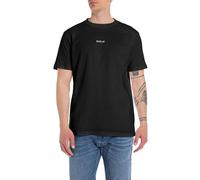Replay Camiseta de algodón de manga corta para hombre, negro (Black 098), XXL
