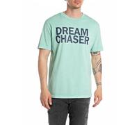 Replay Camiseta de algodón de manga corta para hombre, verde (Jade Green 189), XL