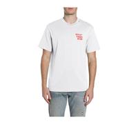 Replay- Camiseta de Cuello Redondo- Tops- Hombre- Blanco- S- Camiseta de Cuello Redondo