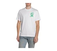 Replay- Camiseta de Cuello Redondo- Tops- Hombre- Blanco- S- Camiseta de Cuello Redondo