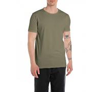 Replay Camiseta de hombre de manga corta y cuello redondo, verde (Light Military 408), L