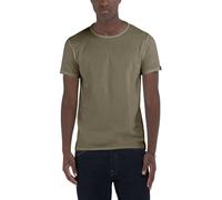 REPLAY Camiseta de Manga Corta para Hombre con Cuello, 234 Mud, M