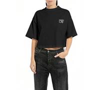REPLAY Camiseta de Mujer, Negro 098, M
