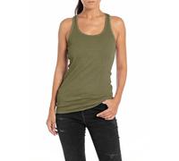 Replay Camiseta de tirantes con cuello redondo para mujer, Verde (Light Military 833), XS